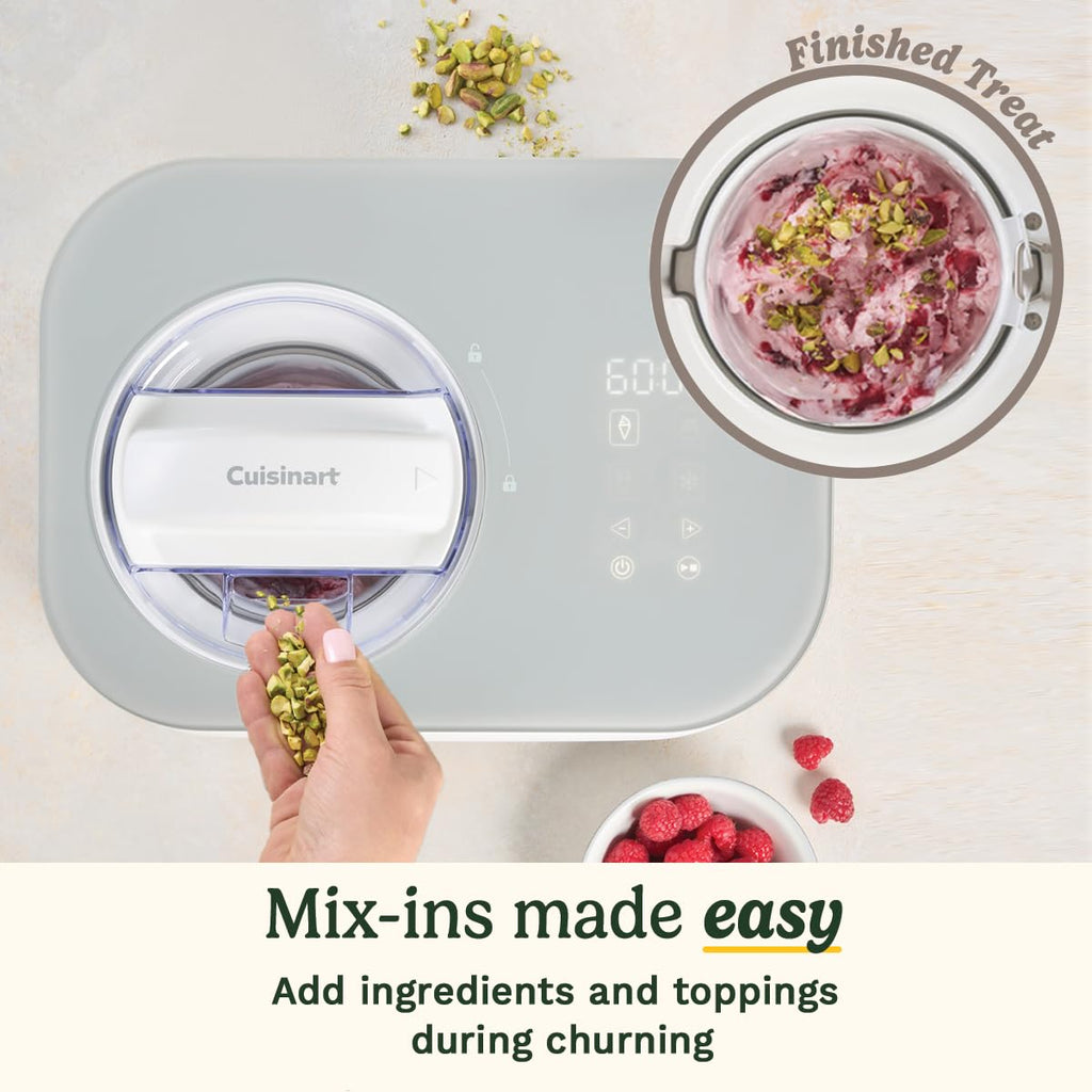 Cuisinart FreezeEase Ice Cream and Gelato Maker- Self freezing ice cream maker | 3 presets | Ice Cream, Sorbet, Frozen Yoghurt