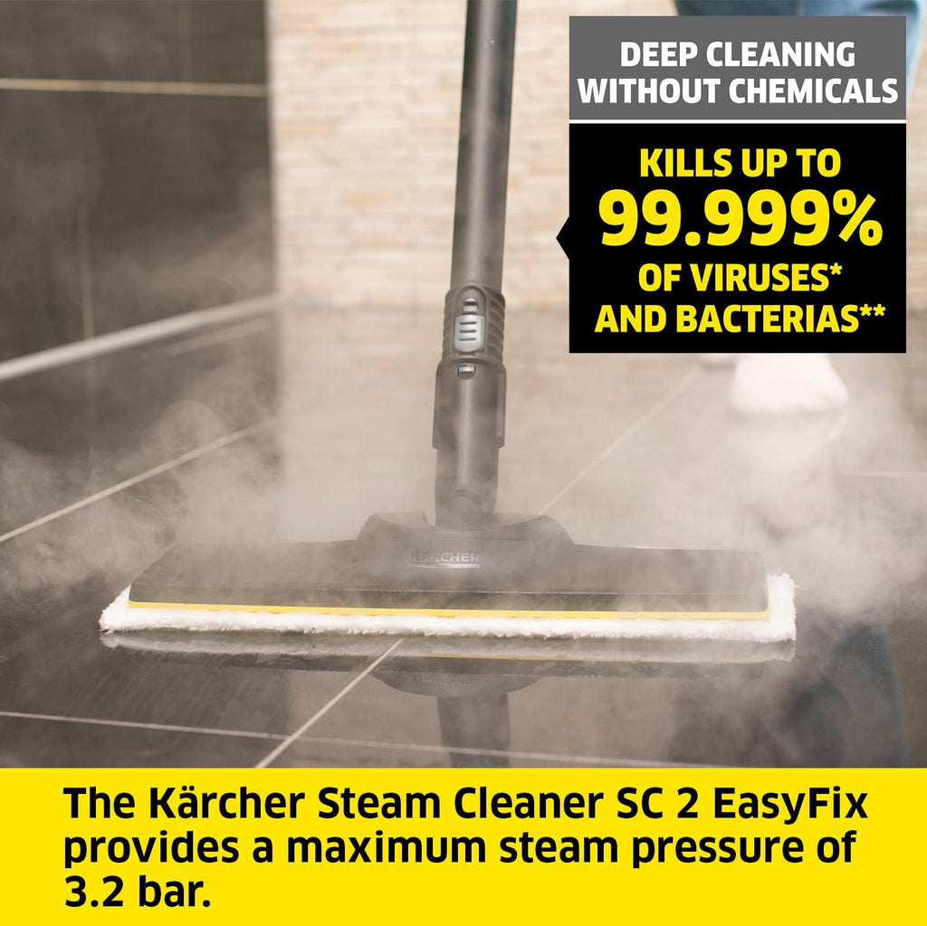Kärcher Steam Cleaner SC 2 EasyFix, Steam pressure: 3.2bar, Heating time: 6.5min., Output: 1500 W, Cleaning performance