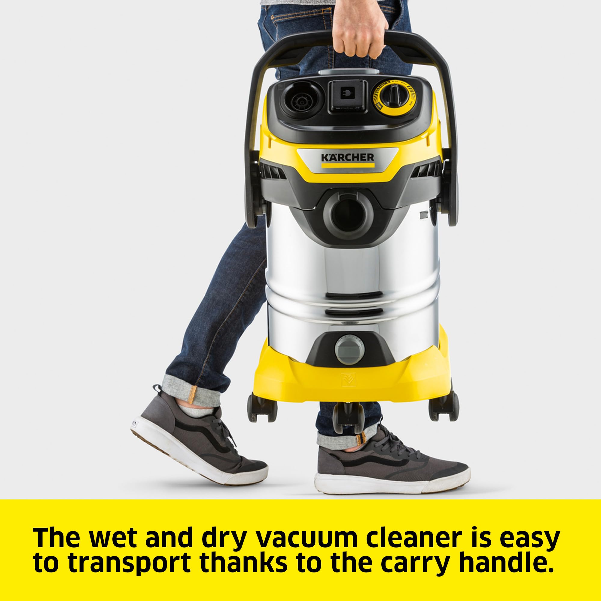 KÄRCHER Wet and Dry vacuum cleaner WD 6 P Premium, blower function, 1,300 W, stainless steel container: 30 l