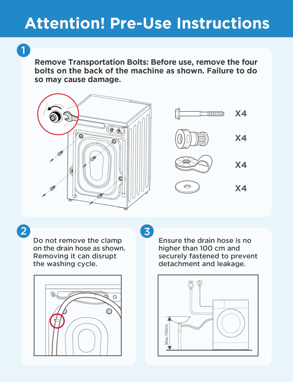 COMFEE' Freestanding Washing Machine,6KG Load,Heat 90℃,Quick Wash,15 Washing Programs,White-CFE10EW60/W