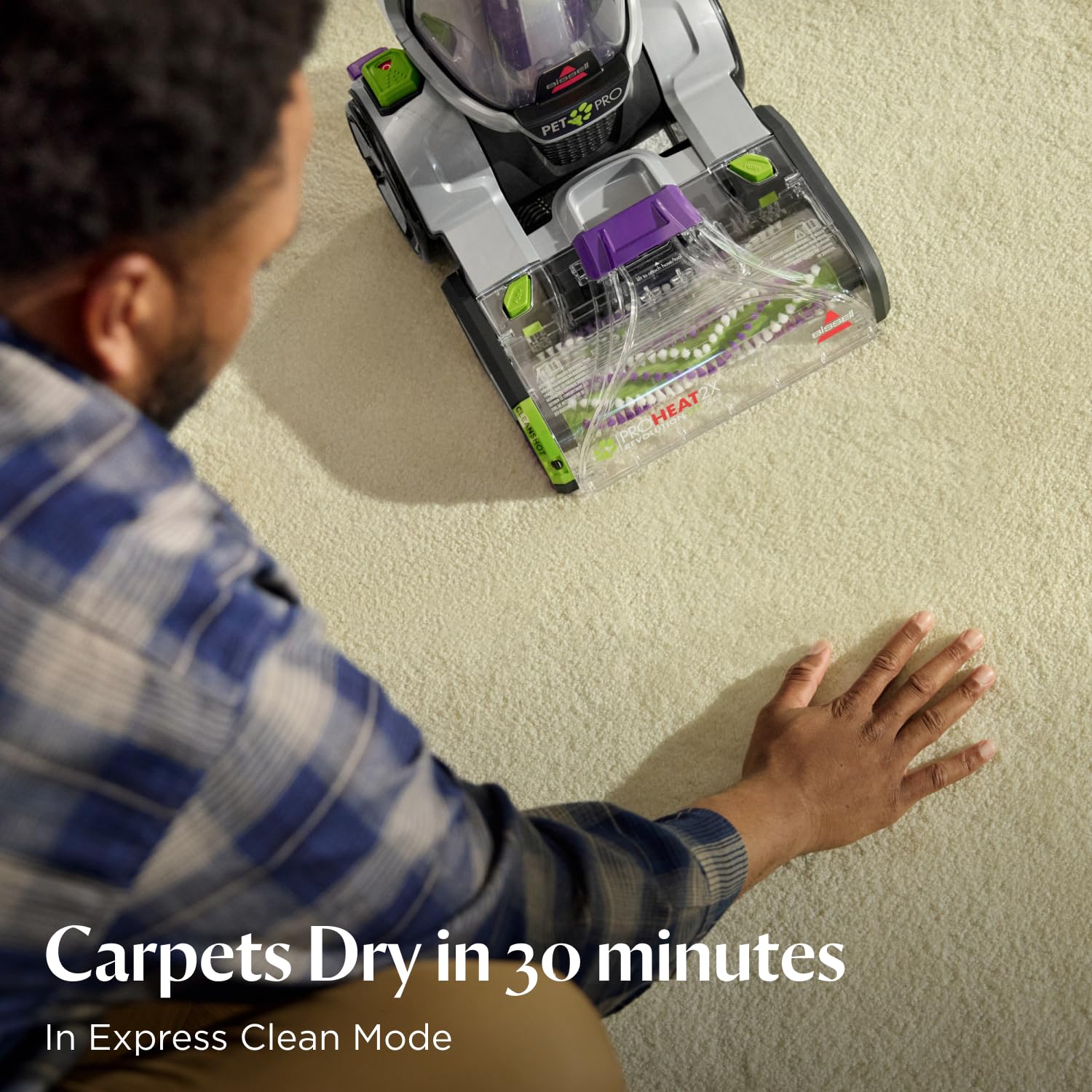 BISSELL ProHeat 2X Revolution Pet Pro, Carpet Cleaner, Carpet Stain Remover Dry in 30 Mins, Upholstery Cleaner with HeatWave