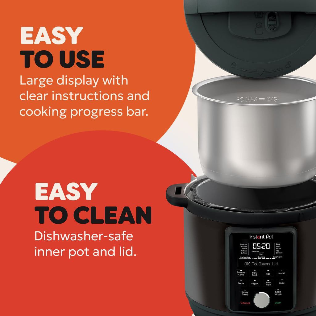 Instant Pot Duo Plus with WhisperQuiet Multi-Cooker 5.7L - Black, Electric Pressure Cooker, Slow Cooker, Rice Cooker, Sauté Pan