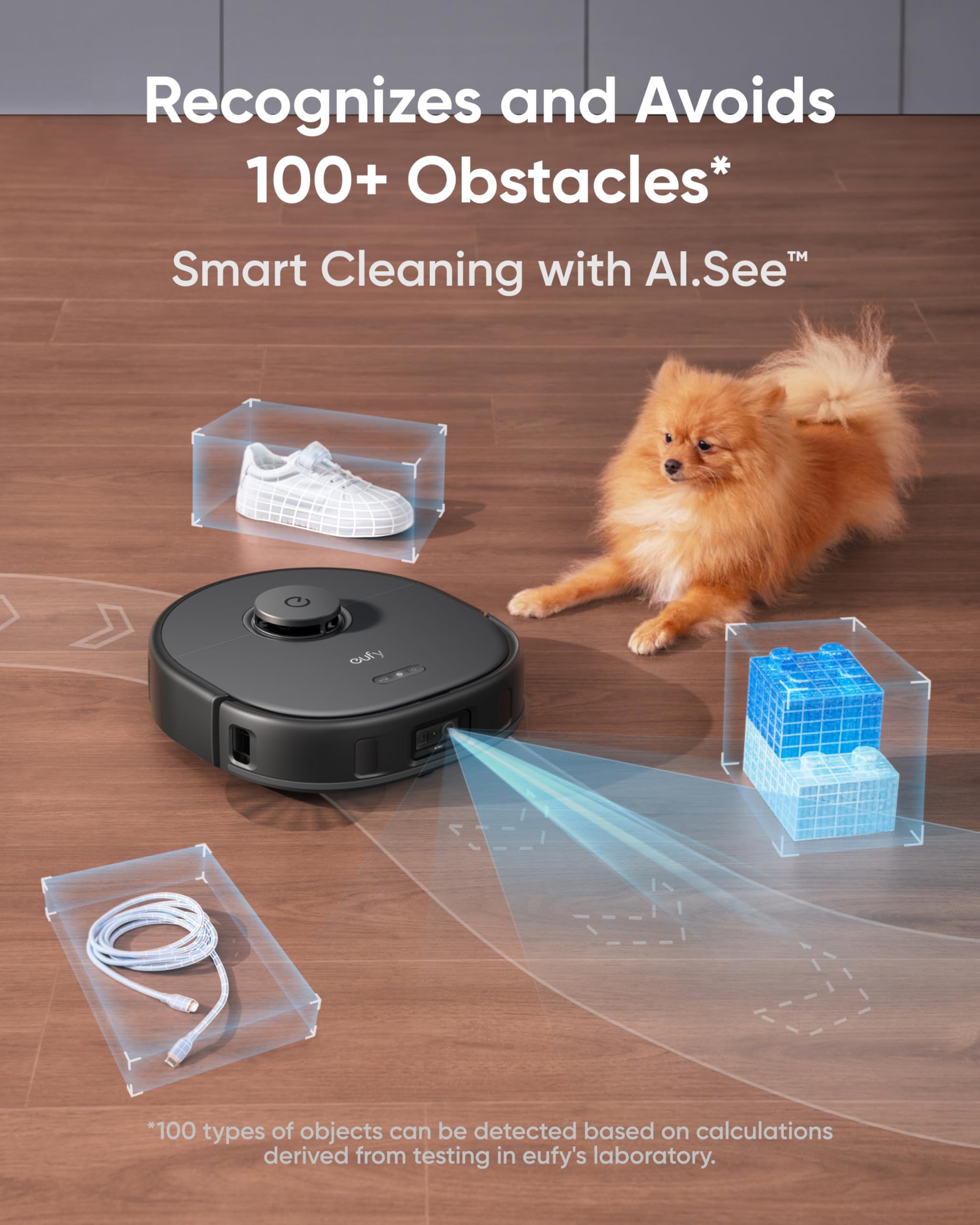 eufy X10 Pro Omni Robot Vacuum Cleaner With Mop, Incredible Suction, Dual Mops with 12 mm Auto-Lift and Carpet Detection