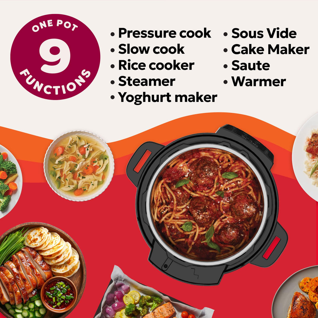 Instant Pot Duo Plus with WhisperQuiet Multi-Cooker 5.7L - Black, Electric Pressure Cooker, Slow Cooker, Rice Cooker, Sauté Pan